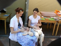 Piknik na Zdrowie 2013, nauka masażu Shantala